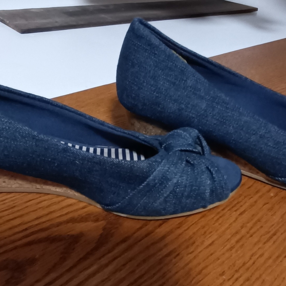 American Eagle Denim Wedge Heels